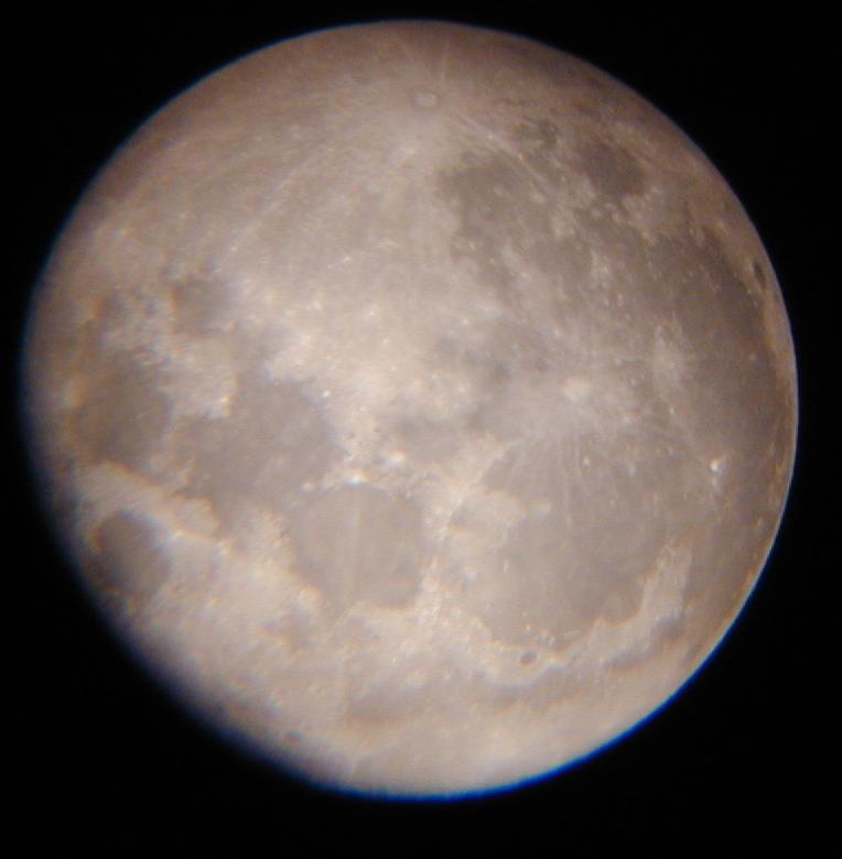 moon with digital camera