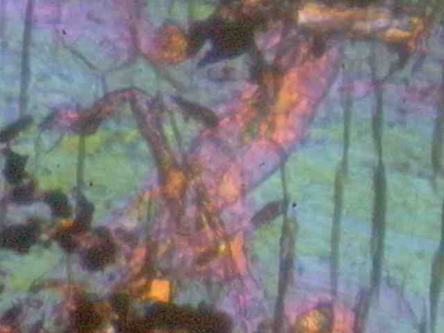 Polarised crystal birefringence