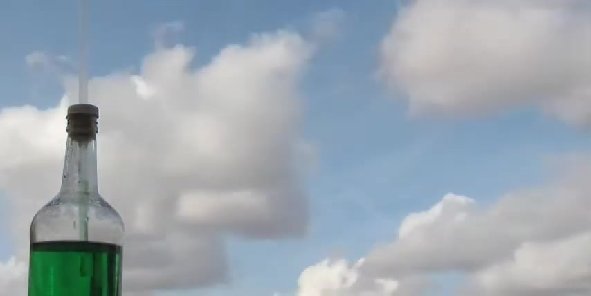 Homebrew bottle barometer and clouds timelapse