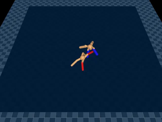 Evolving 3D Sumo Ants competing in MuJoCo ring